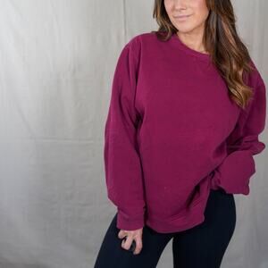 Saddlebred Washed Merlot Crewneck